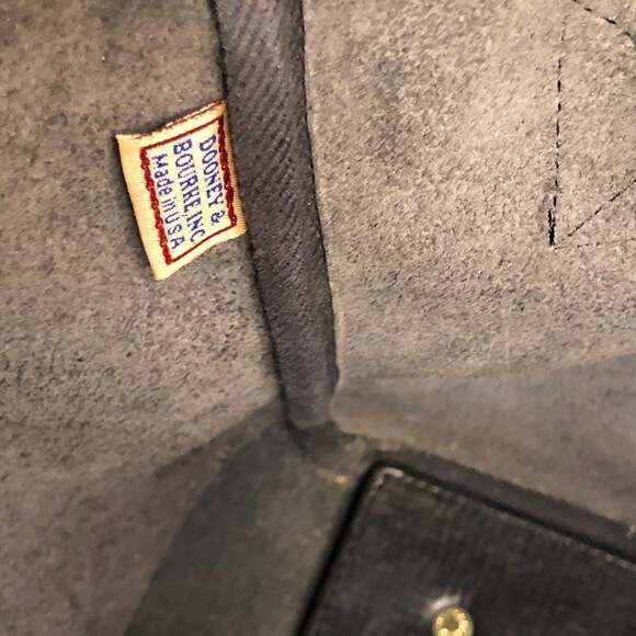 Dooney and Bourke Suede Gray Leather Strap Vintage Shoulder Bag - Picture 10 of 16